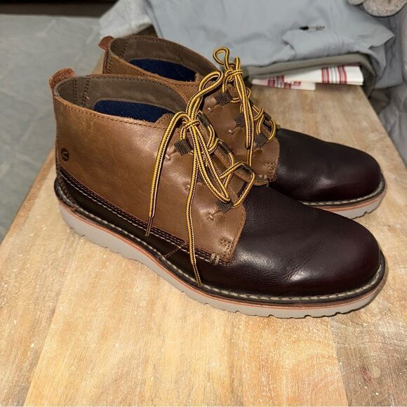 Men’s Clark’s Collection Eastern-mid leather lace up vintage style boots sz 9.5 - Picture 3 of 15